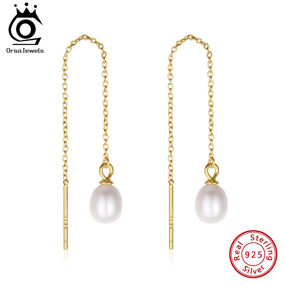 Freshwater Line - ORSA جواهر رائعة 14k الذهب اللؤلؤ
